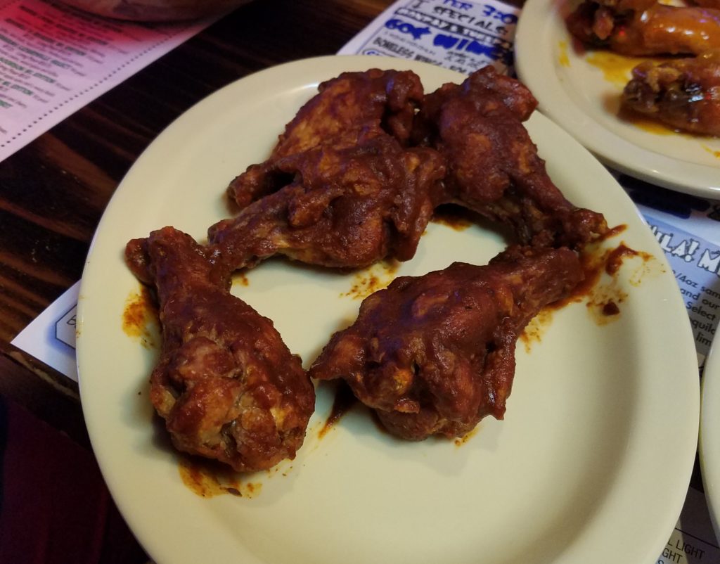 Magma wings from Winking Lizard, part of Fartley Farms Spiciest dish in Columbus series