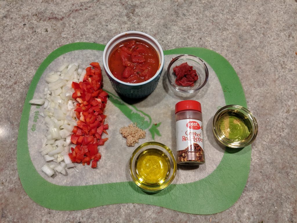 ingredients for spicy diavolo sauce