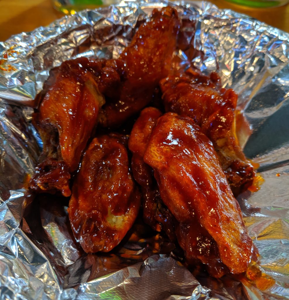 the triple atomic wings at quaker steak and lube