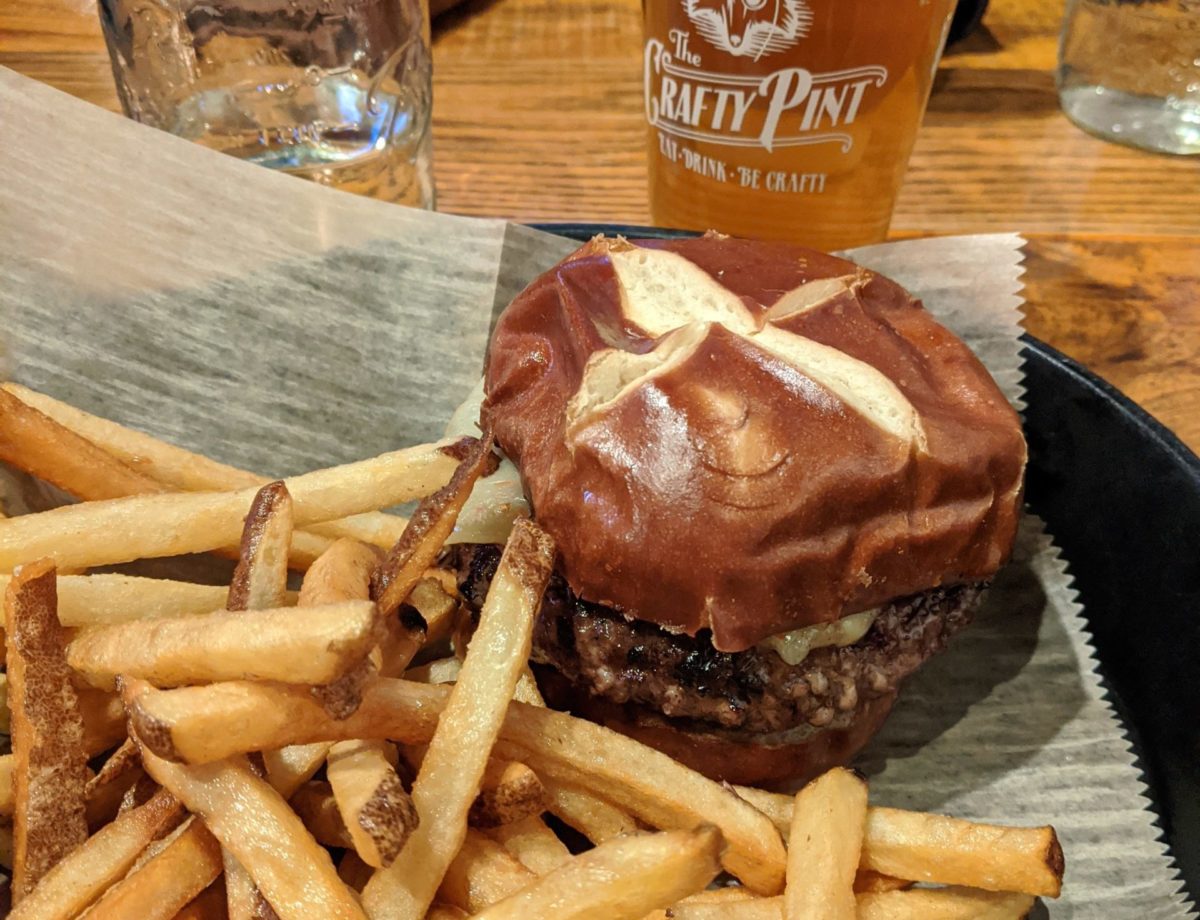 ghost pepper bison burger at crafty pint by fartley farms