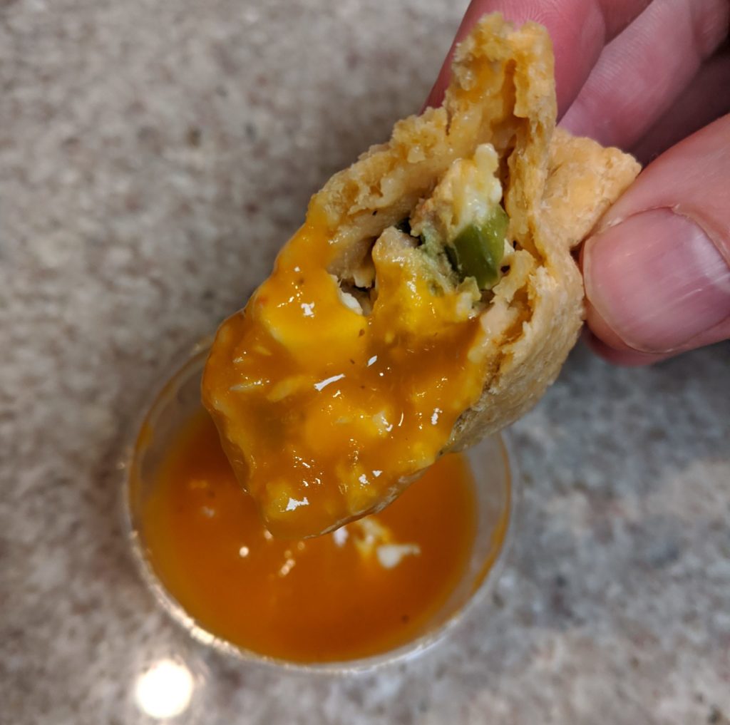habanero sauce on empanada by fartley farms
