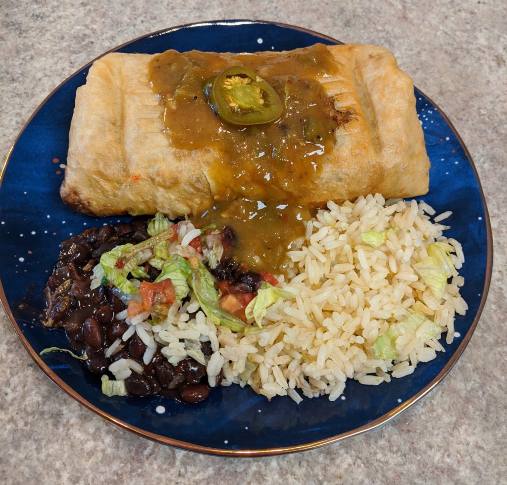 chimichanga from chile verde by fartley farms
