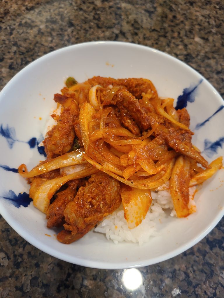 extra spicy chicken bulgogi min-ga